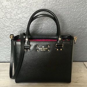 Kate Spade Wellesley Quinn Black with Pink Lining